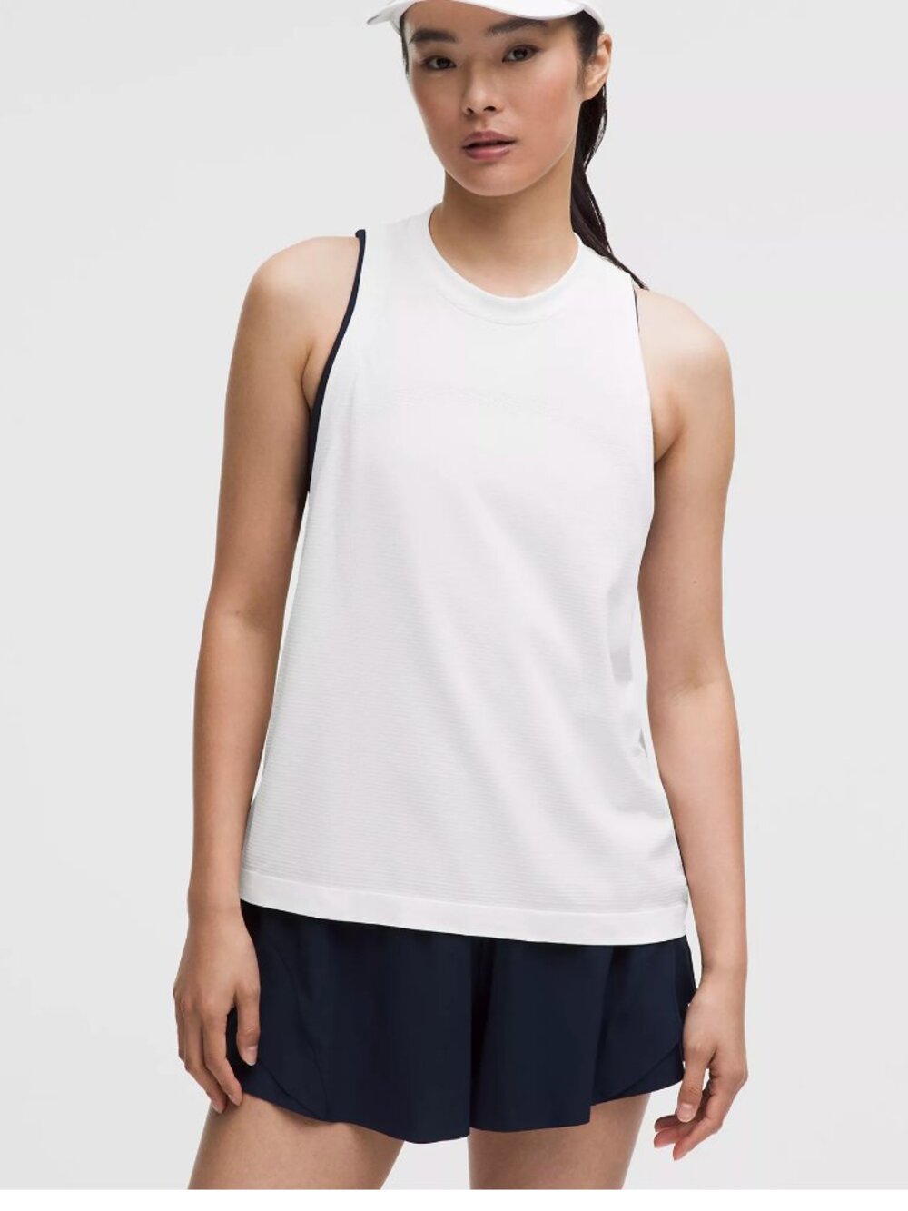 Swiftly Relaxed Tank Top Hip Length - White